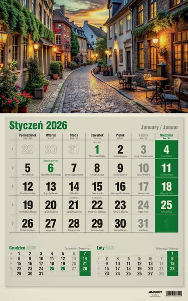 Kalendar jednodzielny KTJ ECO-2  Avanti